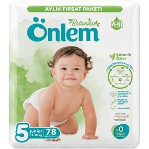 Önlem Bebek Bezi Botanika Beden:5 (11-18KG) Junior 156 Adet Aylık Ekonomik Fırsat Pk