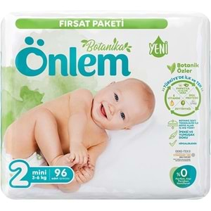 Önlem Bebek Bezi Botanika Beden:2 (3-6KG) Mini 288 Adet Aylık Fırsat Pk