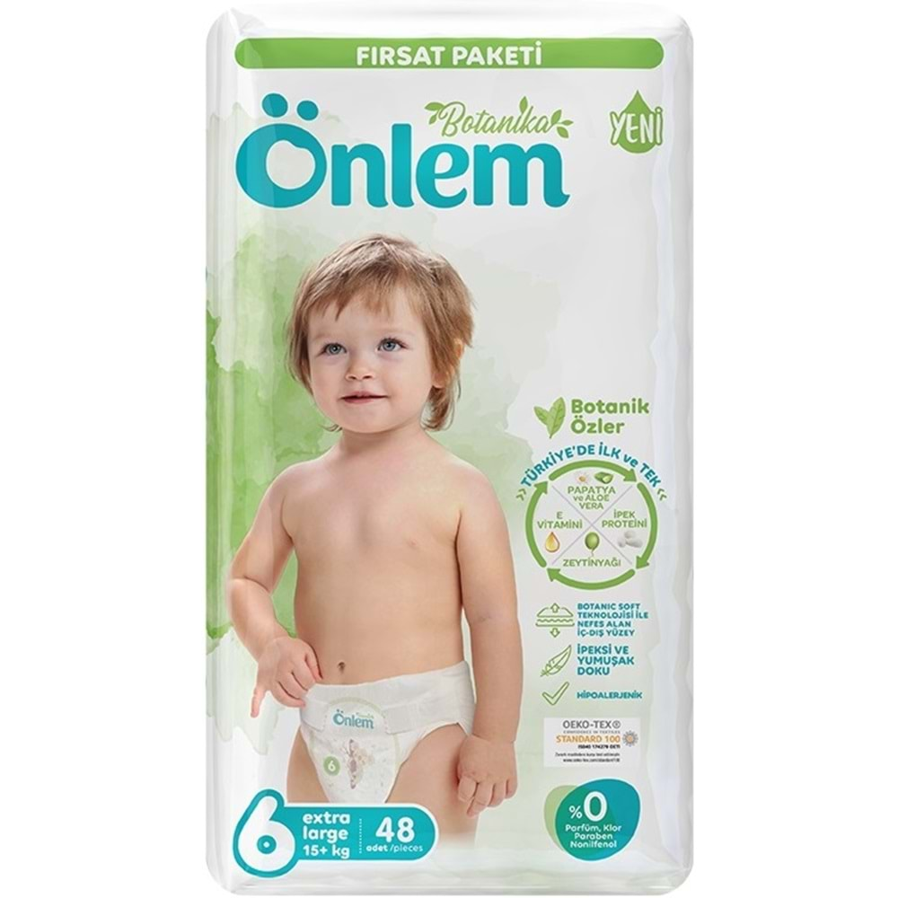 Önlem Bebek Bezi Botanika Beden:6 (15+KG) Extra Large 96 Adet Ekonomik Fırsat Pk