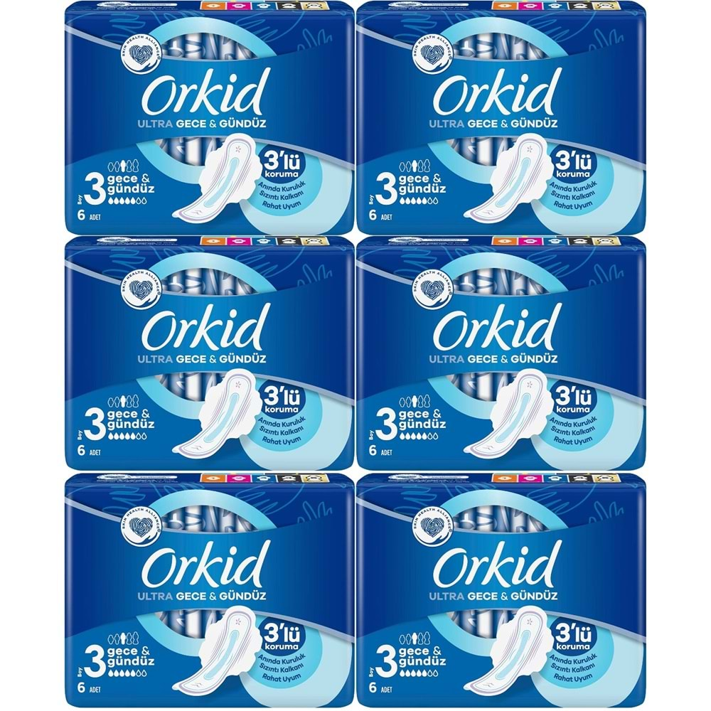 Orkid Hijyenik Ped Ultra Extra Gece&Gündüz 36 Adet (6PK*6)