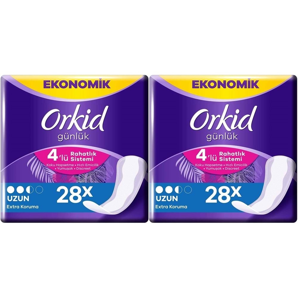 Orkid Günlük Ped Ekstra Koruma Uzun 56 Adet Ekonomik Pk (2PK*28)