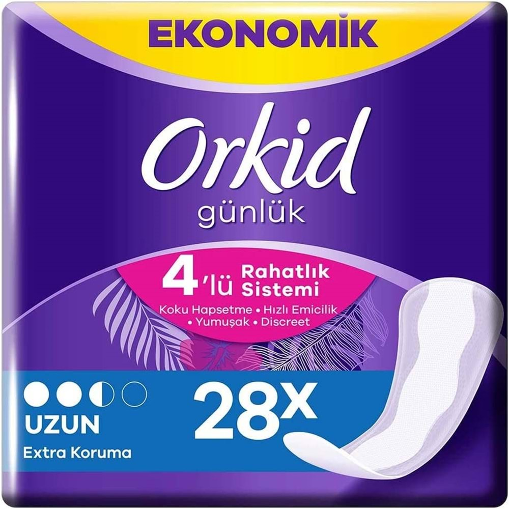 Orkid Günlük Ped Ekstra Koruma Uzun 56 Adet Ekonomik Pk (2PK*28)