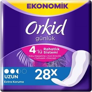 Orkid Günlük Ped Ekstra Koruma Uzun 56 Adet Ekonomik Pk (2PK*28)