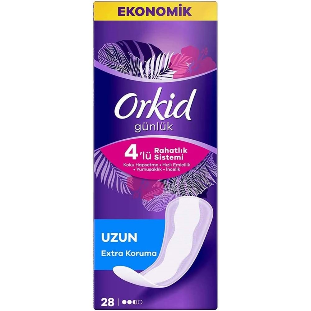 Orkid Günlük Ped Ekstra Koruma Uzun 56 Adet Ekonomik Pk (2PK*28)