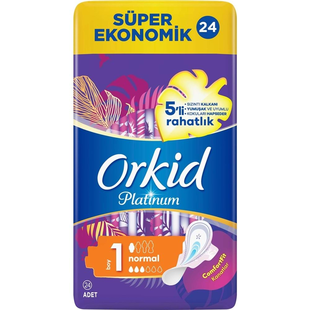 Orkid Platinum Hijyenik Ped Normal 72 Adet (3PK*24) Süper Ekonomik Pk