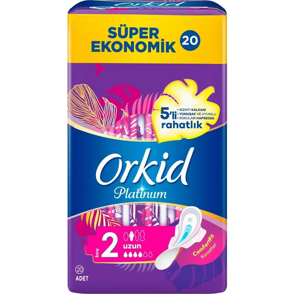 Orkid Platinum Hijyenik Ped Uzun 60 Adet (3PK*20) Süper Ekonomik Pk