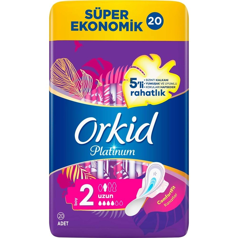 Orkid Platinum Hijyenik Ped Uzun 360 Adet (18PK*20) Süper Ekonomik Pk