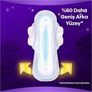 Orkid Platinum Hijyenik Ped Gece Extra 70 Adet (5PK*14) Süper Ekonomik Pk