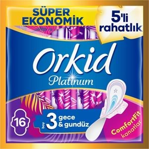 Orkid Platinum Hijyenik Ped Karma 12 Li Set (24+20+16+14) 222 Ad (Uzun/Normal/GeceGündüz/Gece Extra)