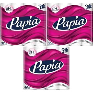 Papia Tuvalet Kağıdı (3 Katlı) 96 Lı Pk (3Pk*32)