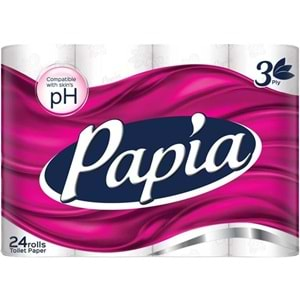 Papia Tuvalet Kağıdı (3 Katlı) 144 Lü Set Klasik (6PK*24)