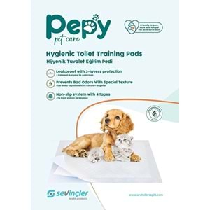 Pepy Evcil Hayvan Tuvalet Eğitim Pedi 60*90CM 120 Adet (4PK*30)