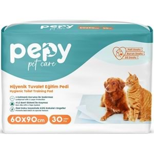 Pepy Evcil Hayvan Tuvalet Eğitim Pedi 60*90CM 150 Adet (5PK*30)