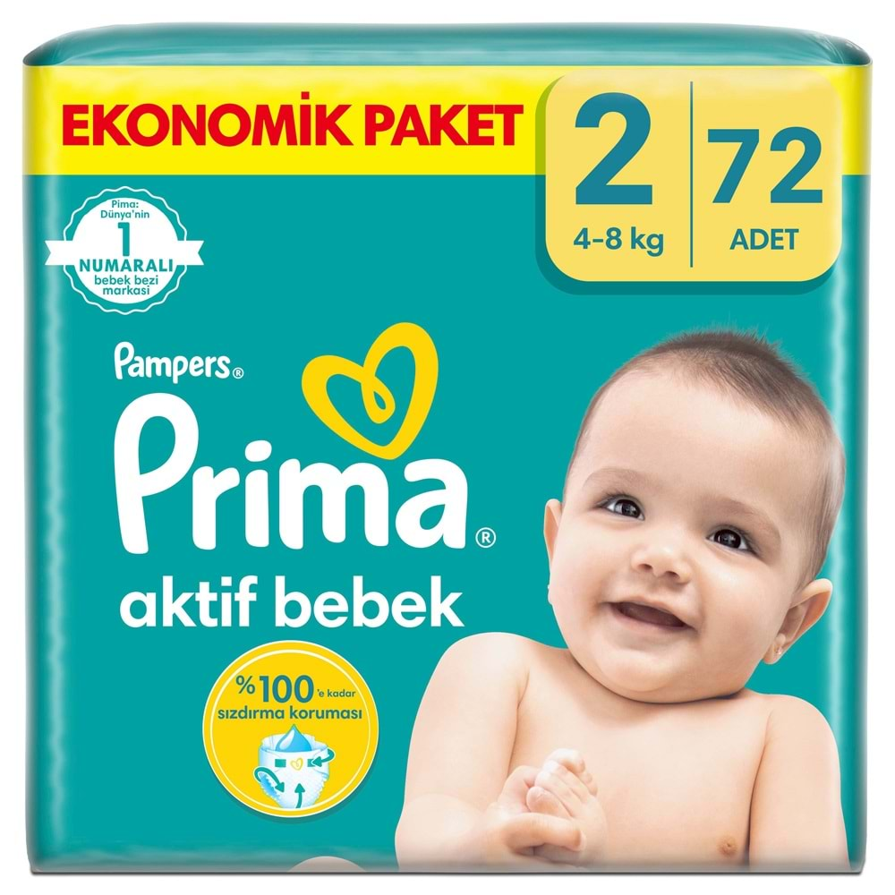 Prima Bebek Bezi Beden:2 (4-8Kg) Mini 432 Adet Süper Ekonomik Mega Pk