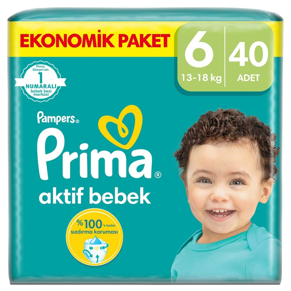 Prima Bebek Bezi Beden:6 (13-18Kg) Extra Large 240 Adet Süper Ekonomik Mega Pk