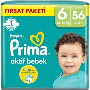 Prima Bebek Bezi Beden:6 (13-18KG) Extra Large 112 Adet Ekonomik Fırsat Pk