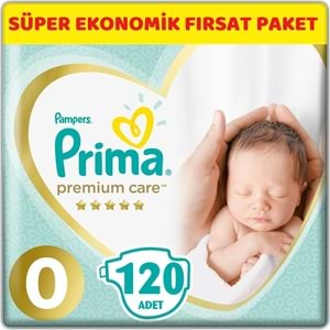 Prima Premium Care Bebek Bezi Beden:0 (1.5-2.5Kg) Prematüre 120 Adet Süper Ekonomik Fırsat Pk+Mendil