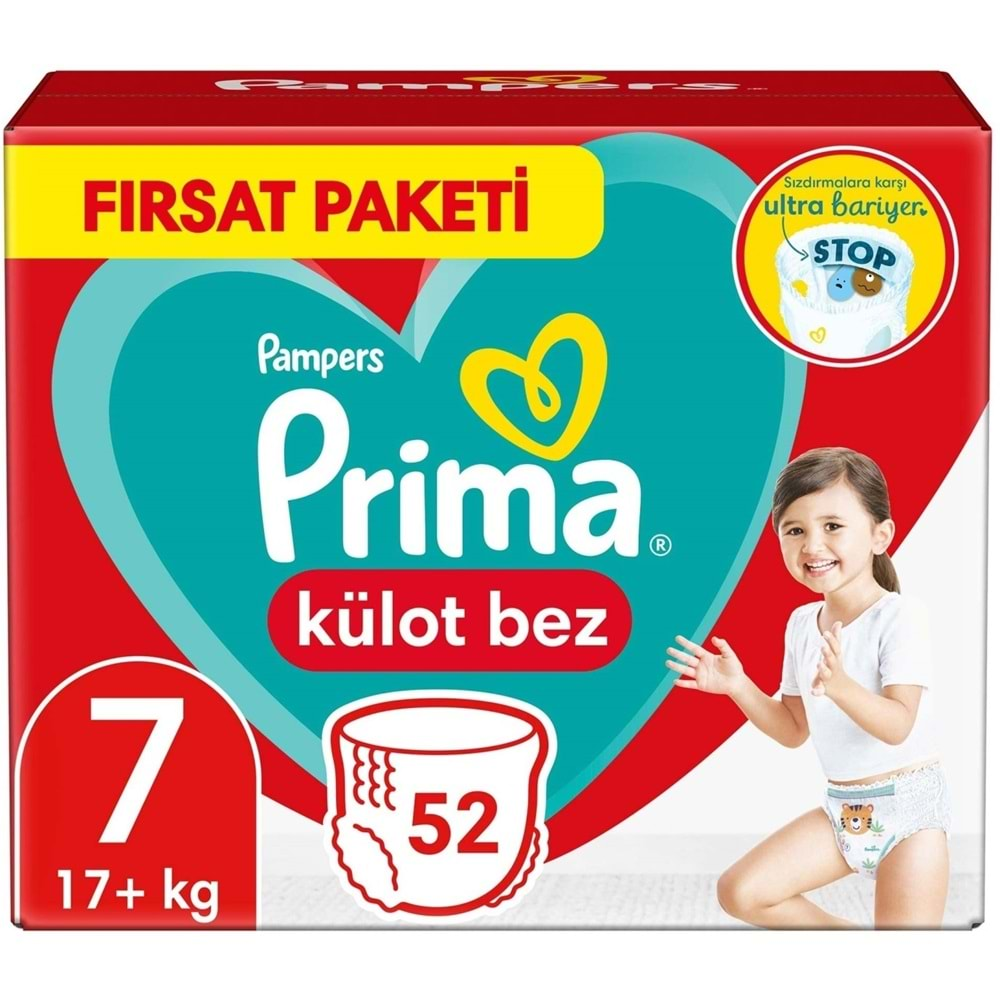 Prima Külot Bebek Bezi Beden:7 (17+Kg) XXL 312 Adet Ekstra Fırsat Pk