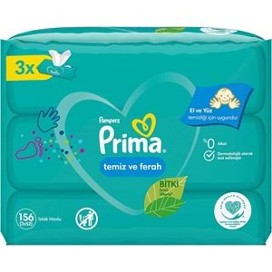 Prima Islak Havlu Mendil Temiz ve Ferah (Bitki Bazlı) 15 Li Set (5PK*3) 780 Yaprak