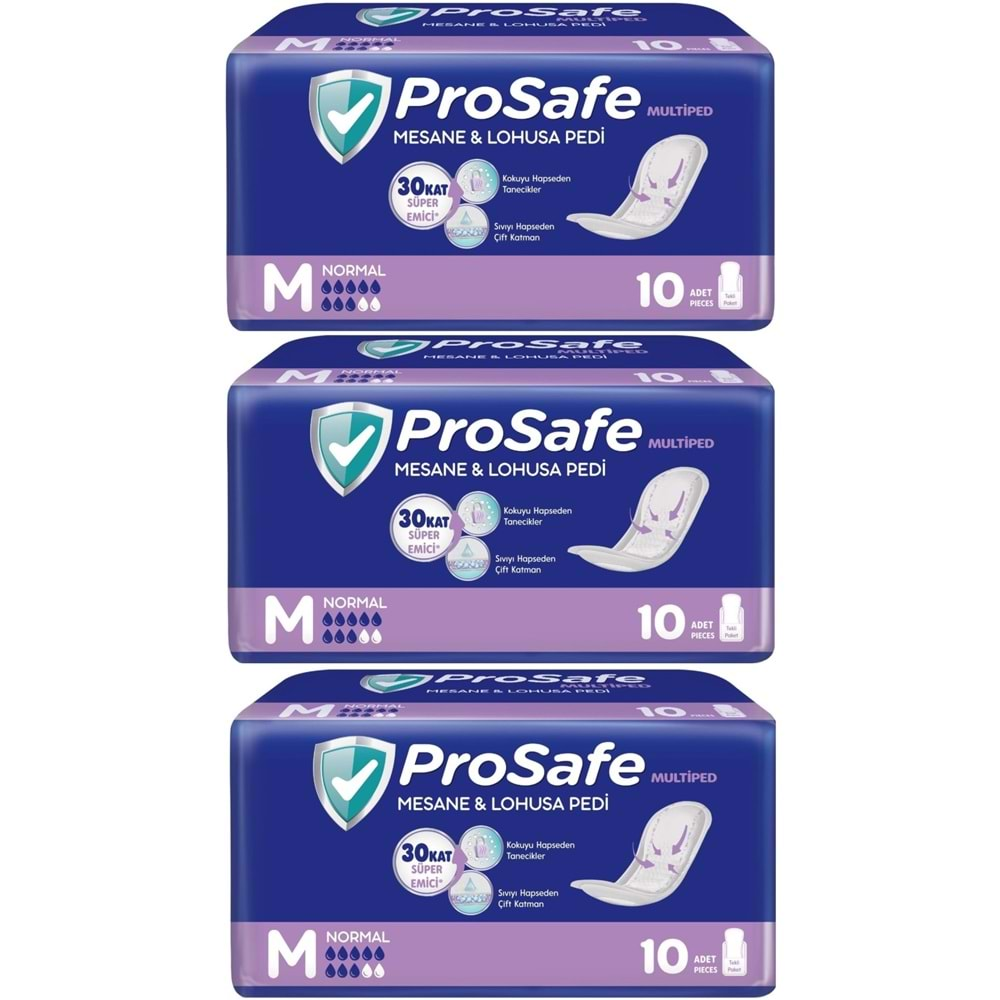 Prosafe Mesane & Lohusa Pedi M-Orta Normal 30 Adet (3PK*10)