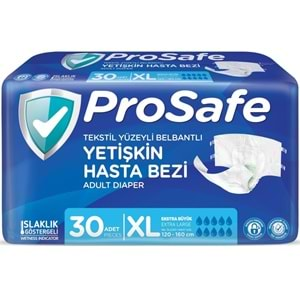 Prosafe Hasta Bezi Yetişkin Bel Bantlı Tekstil Yüzey XL-Extra Large Boy 180 Adet (6PK*30)