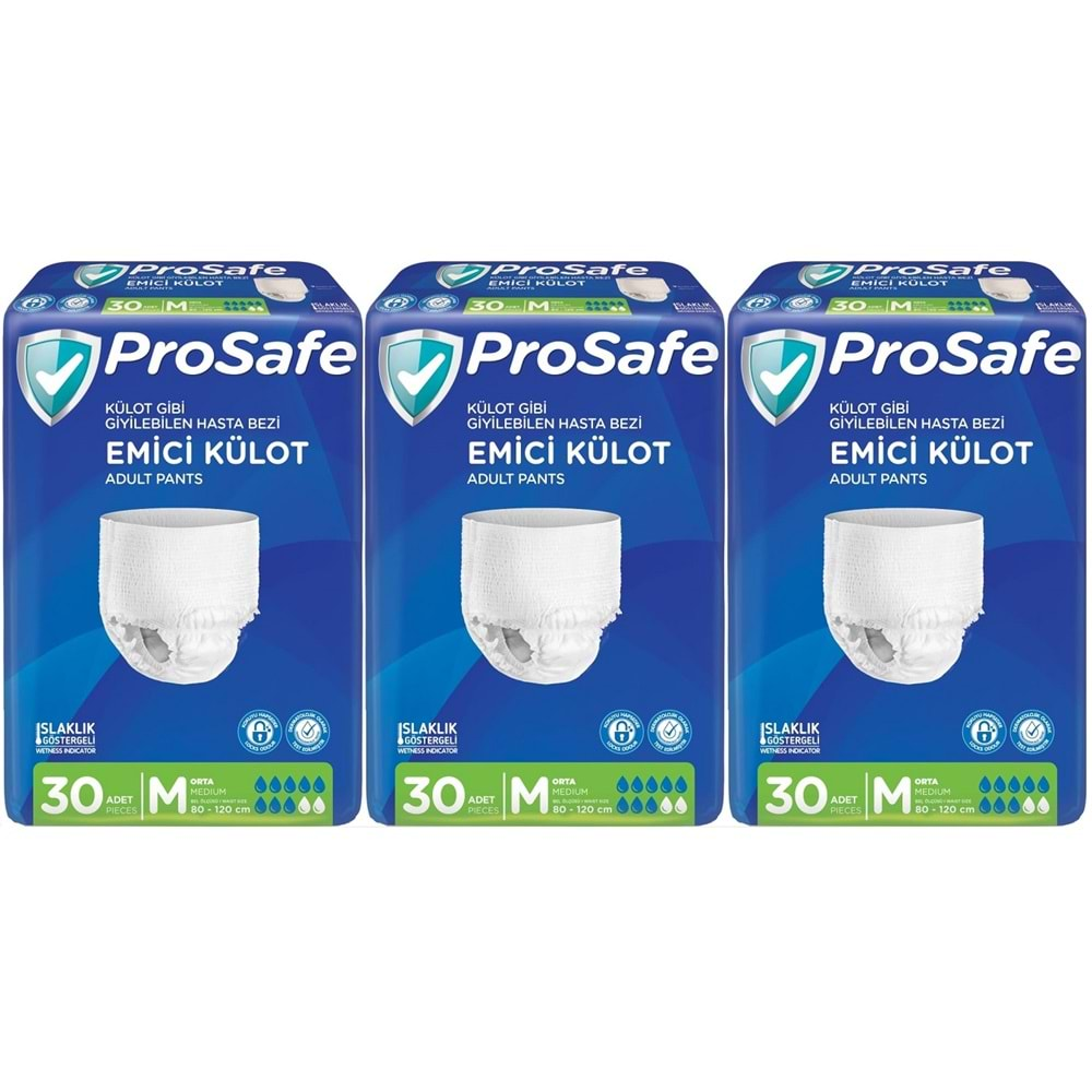 Prosafe Emici Külot Hasta Bezi Orta-Medium 90 Adet (3PK*30)