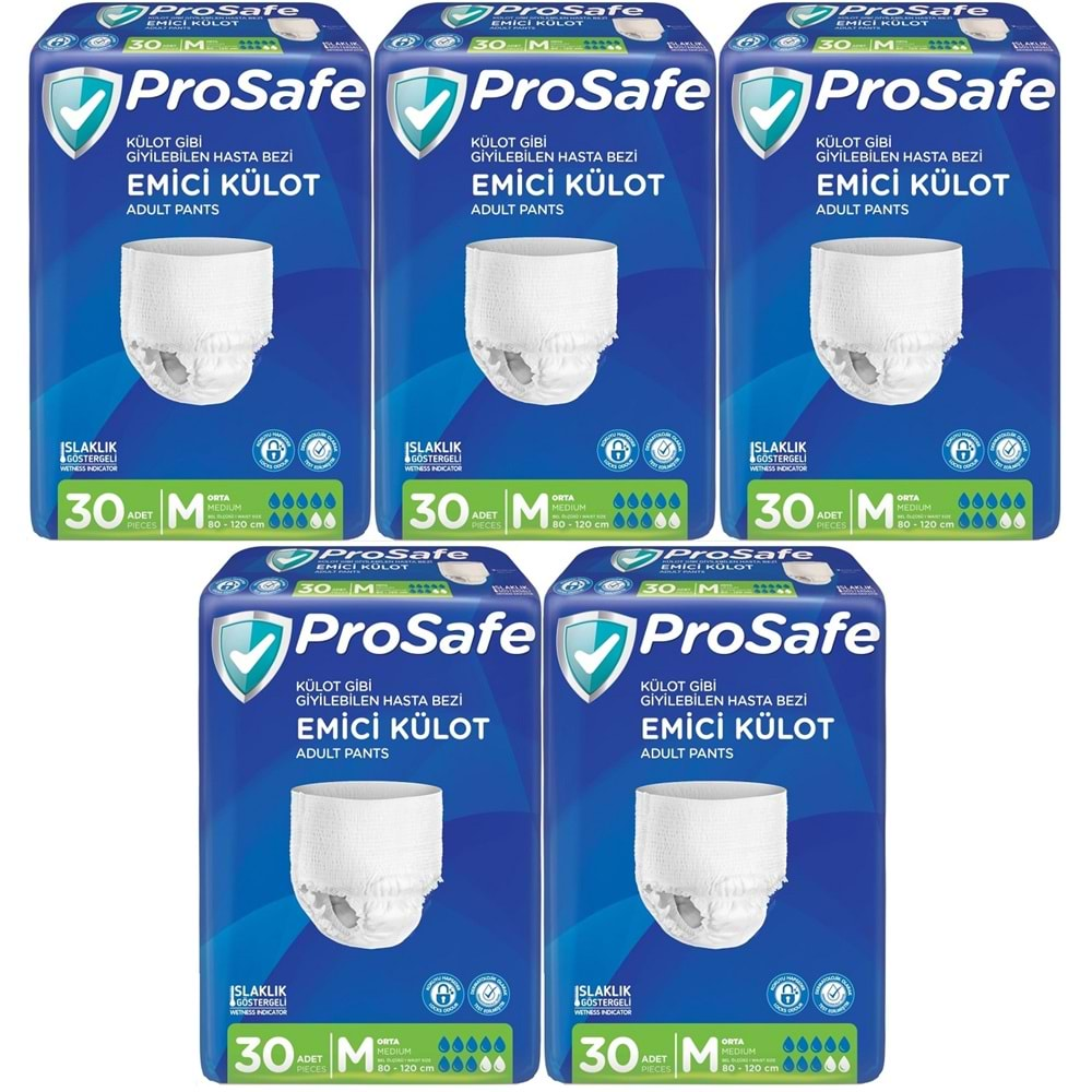 Prosafe Emici Külot Hasta Bezi Orta-Medium 150 Adet (5PK*30)