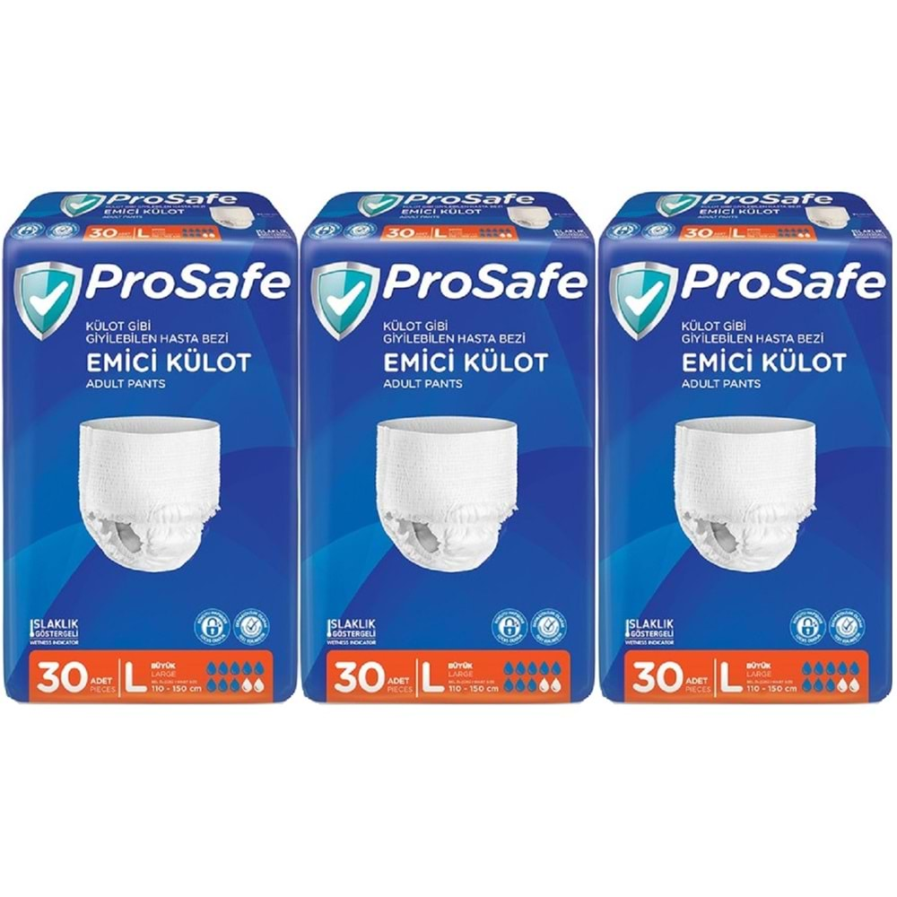 Prosafe Emici Külot Hasta Bezi Büyük-Large 90 Adet (3PK*30)