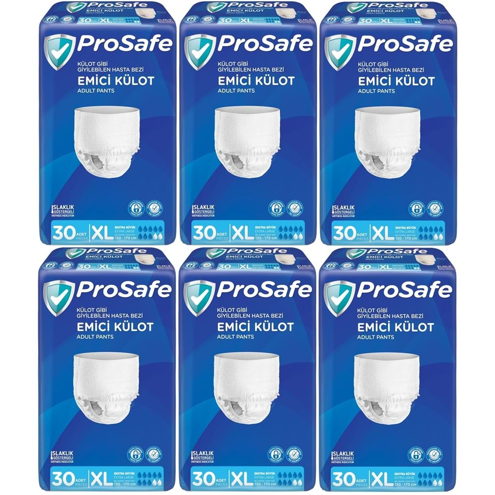 Prosafe Emici Külot Hasta Bezi XL-Extra Large 180 Adet (6PK*30)