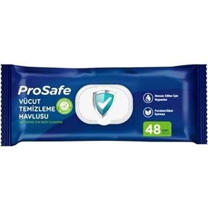 Prosafe Hasta Vücut Temizleme Islak Mendil Havlu 48 Yaprak XL (2 Li Set) Plastik Kapak