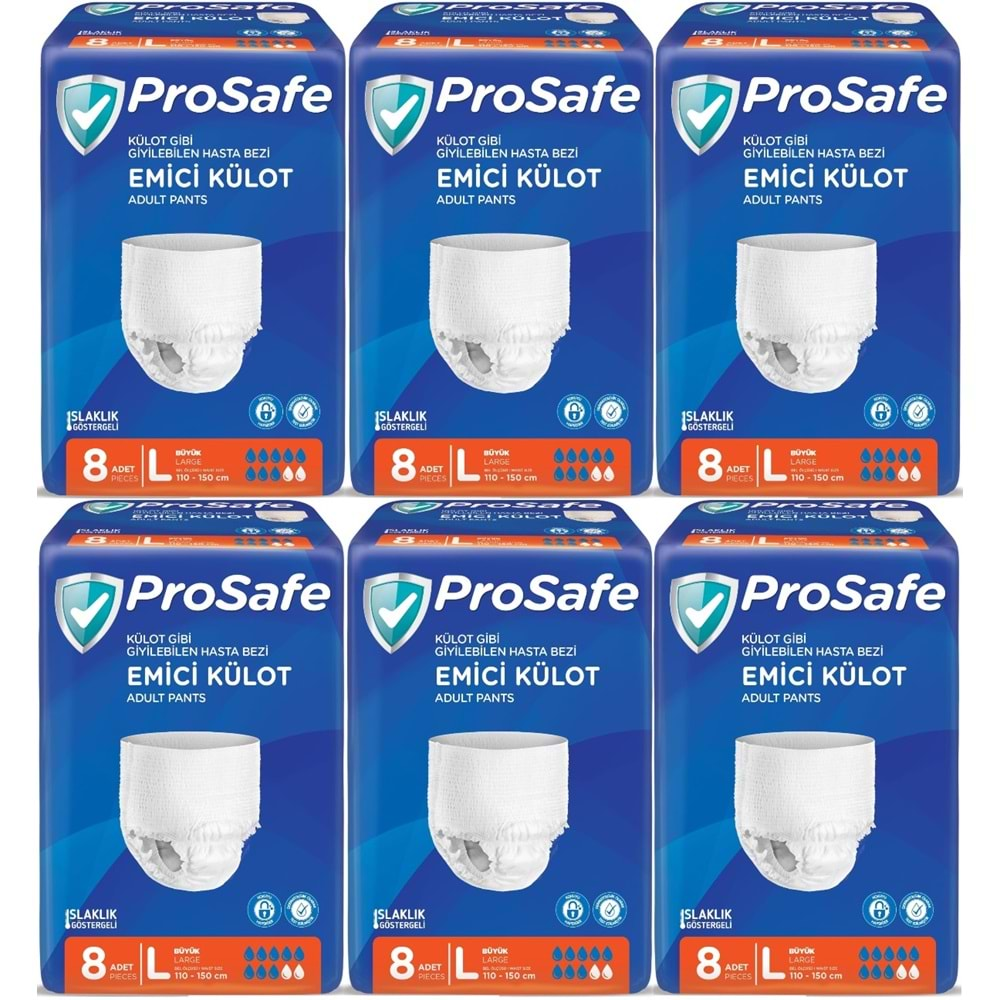 Prosafe Emici Külot Hasta Bezi Büyük-Large 48 Adet (6PK*8)