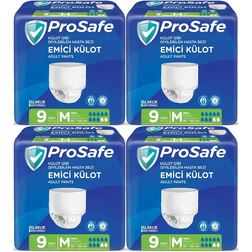 Prosafe Emici Külot Hasta Bezi Orta-Medium 36 Adet (4PK*9)