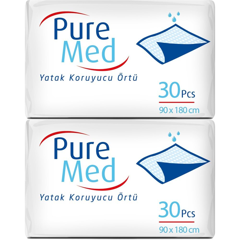 Puremed Hasta Yatak Koruyucu 90*180CM 60 Adet (2PK*30)