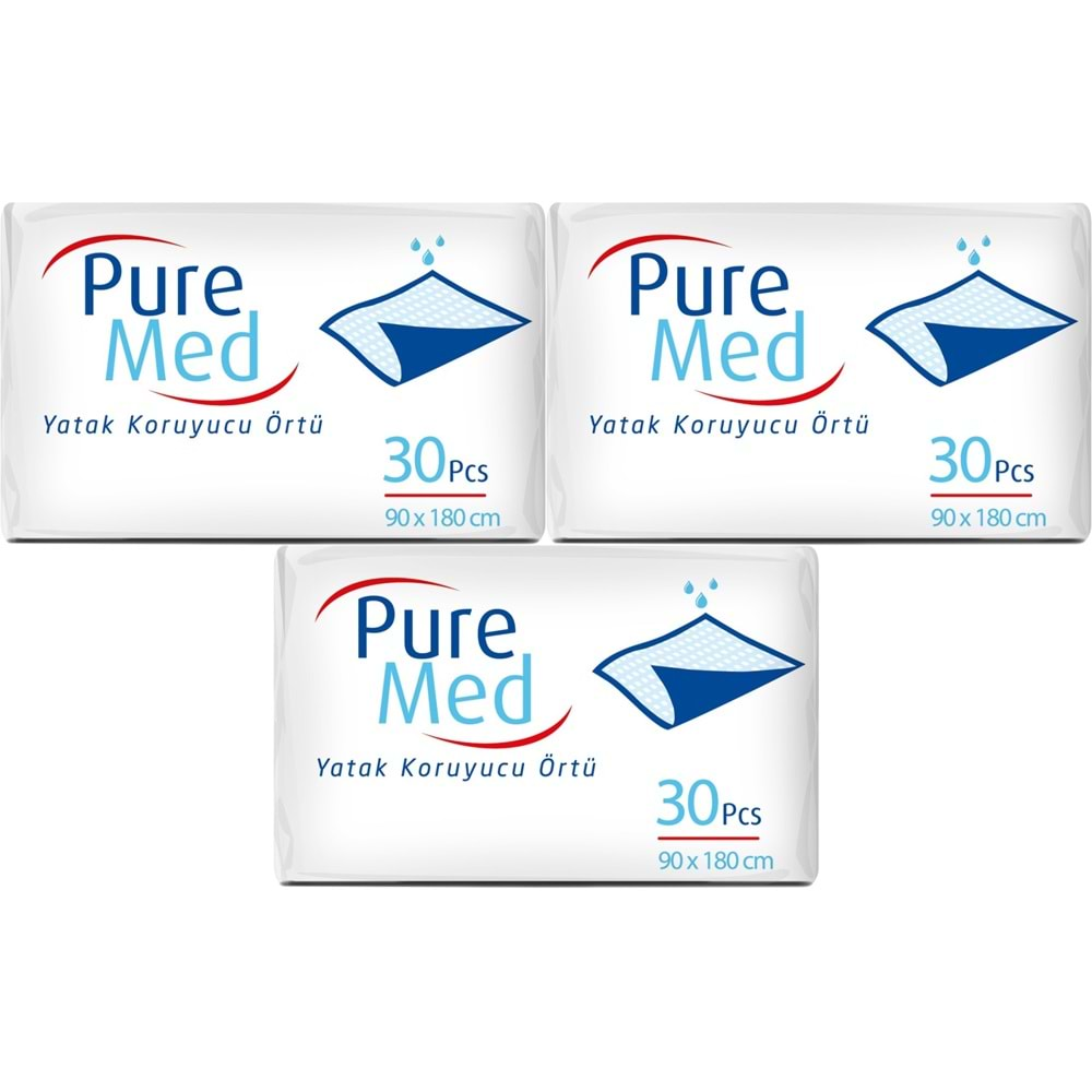 Puremed Hasta Yatak Koruyucu 90*180CM 90 Adet (3PK*30)