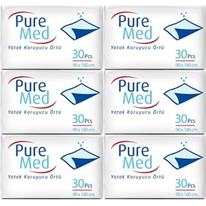 Puremed Hasta Yatak Koruyucu 90*180CM 180 Adet (6PK*30)