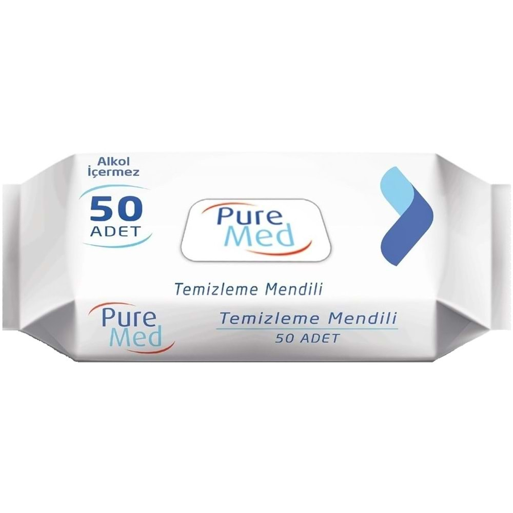 Puremed Vücut Temizleme Mendili 50 Yaprak (6 Lı Set)