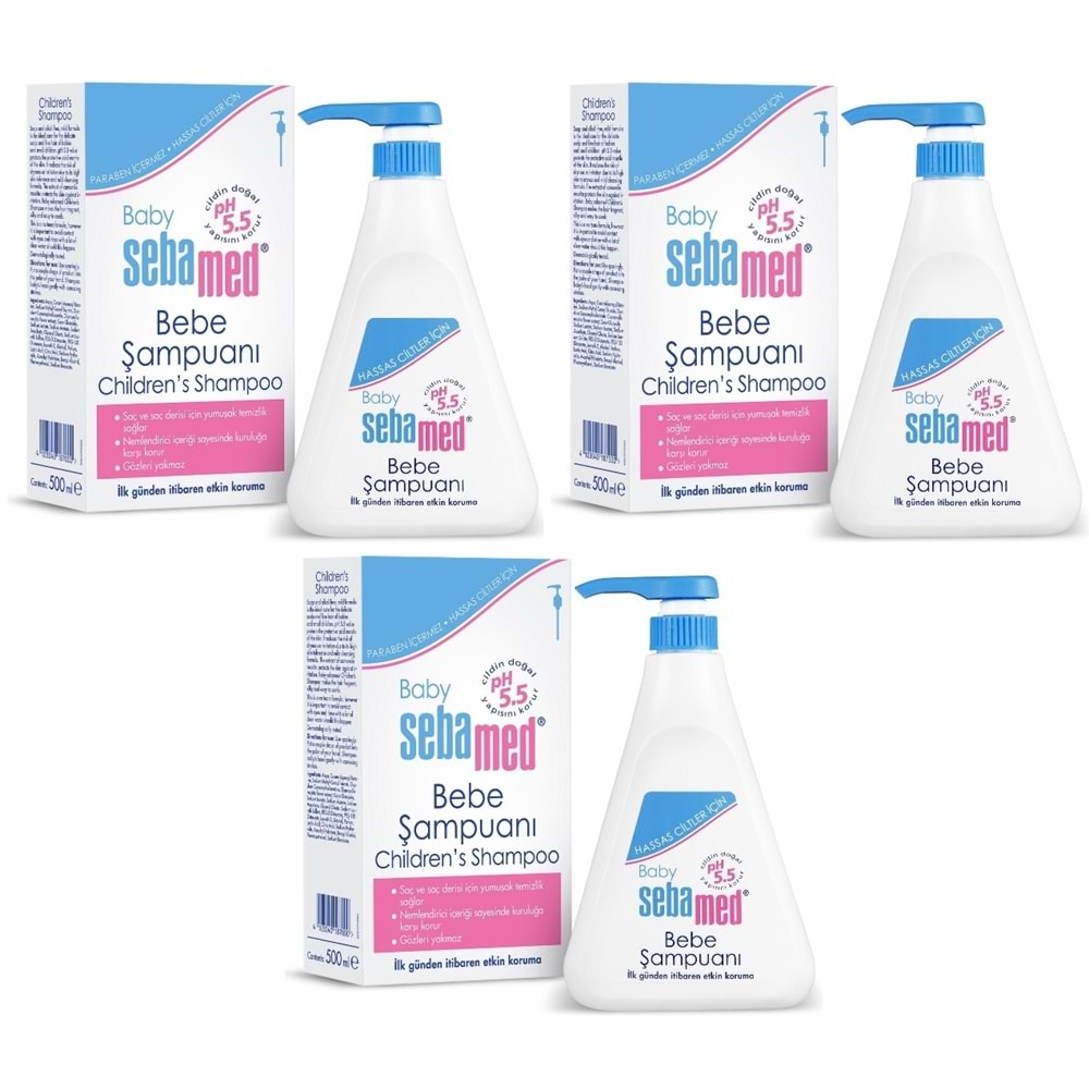 Sebamed Bebek Şampuanı 500ML Pompalı (3 Lü Set)