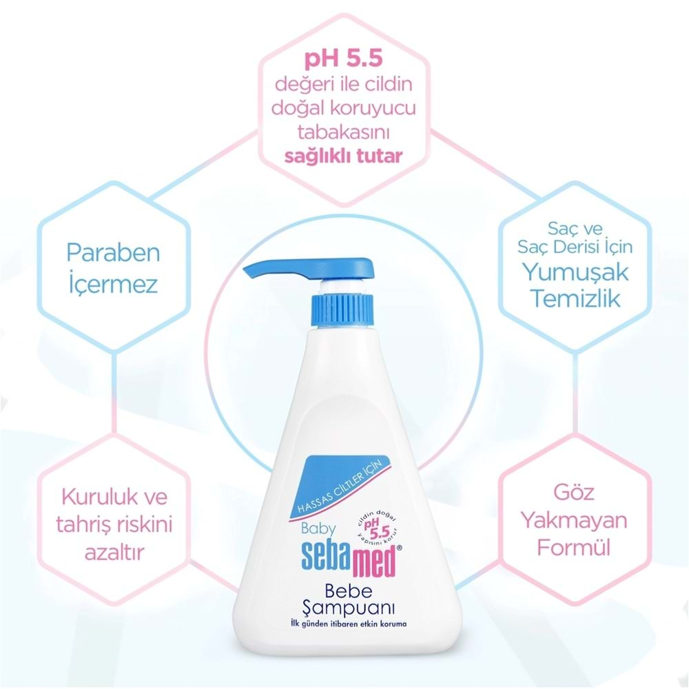 Sebamed Bebek Şampuanı 500ML Pompalı (Yenidoğanlar İçin) (3 Lü Set)