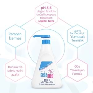 Sebamed Bebek Şampuanı 500ML Pompalı (Yenidoğanlar İçin) (4 Lü Set)