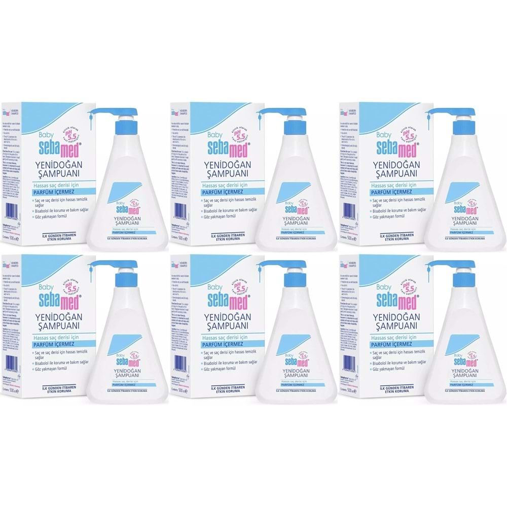 Sebamed Bebek Şampuanı 500ML Pompalı (Yenidoğanlar İçin) (6 Lı Set)