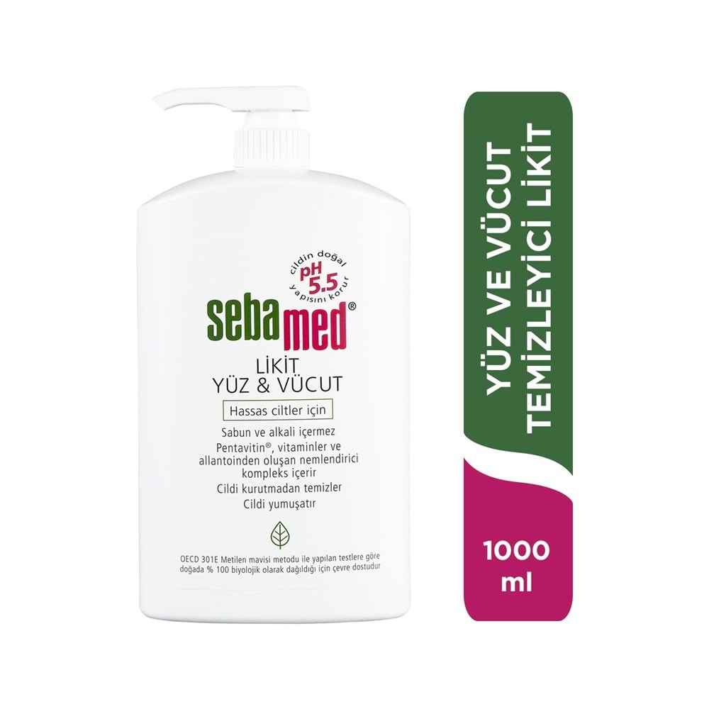 Sebamed Yüz ve Vücut Temizleyici Likit 1000ML (3 Lü Set)