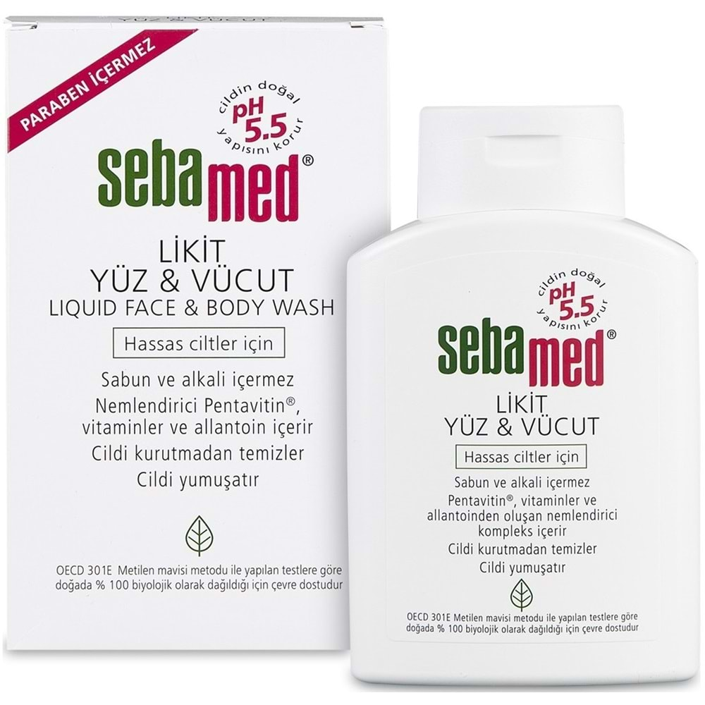 Sebamed Yüz ve Vücut Temizleyici Likit 200ML (2 Li Set)