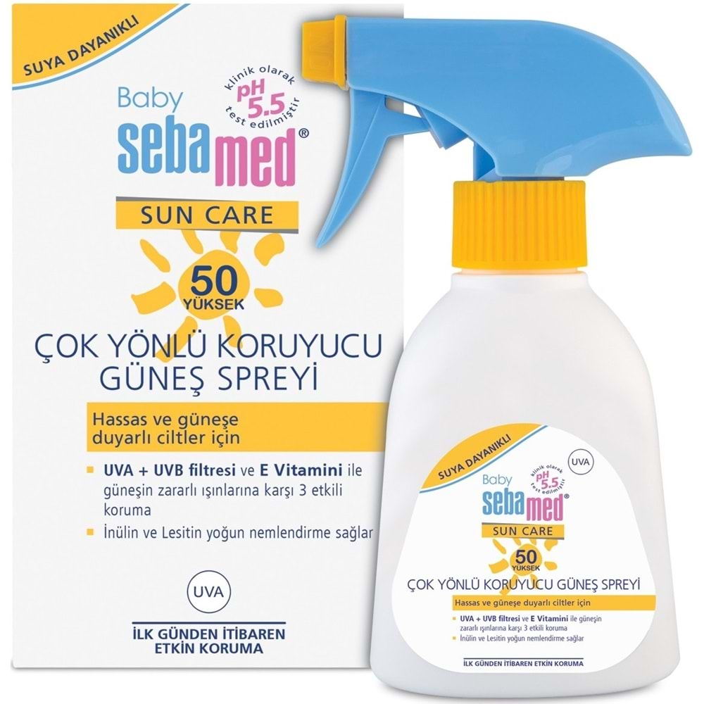 Sebamed Sun Care Bebek Güneş Losyonu Kremi Sprey 50+ Faktör 200ML (Hassas Ciltler İçin) (2 Li Set)