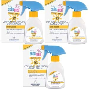 Sebamed Sun Care Bebek Güneş Losyonu Kremi Sprey 50+ Faktör 200ML (Hassas Ciltler İçin) (3 Lü Set)