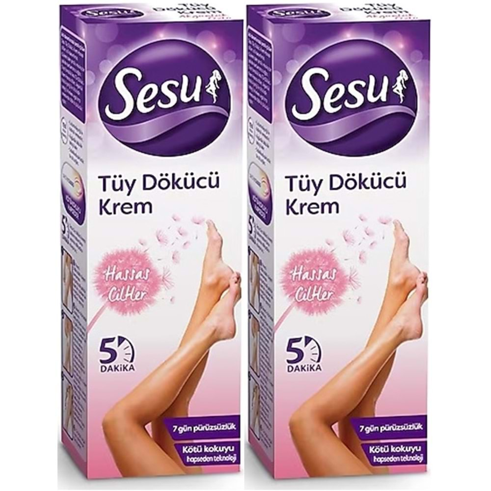 Sesu Tüy Dökücü Krem 40ML Hassas Ciltler (2 Li Set)