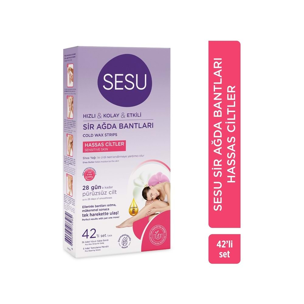 Sesu Sir Ağda Bandı 42 Li Pk Hassas Cilt (3 Lü Set)