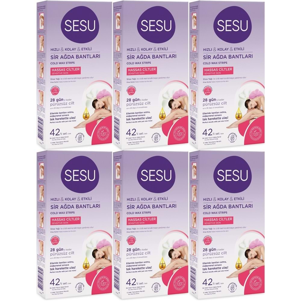 Sesu Sir Ağda Bandı 42 Li Pk Hassas Cilt (6 Lı Set)