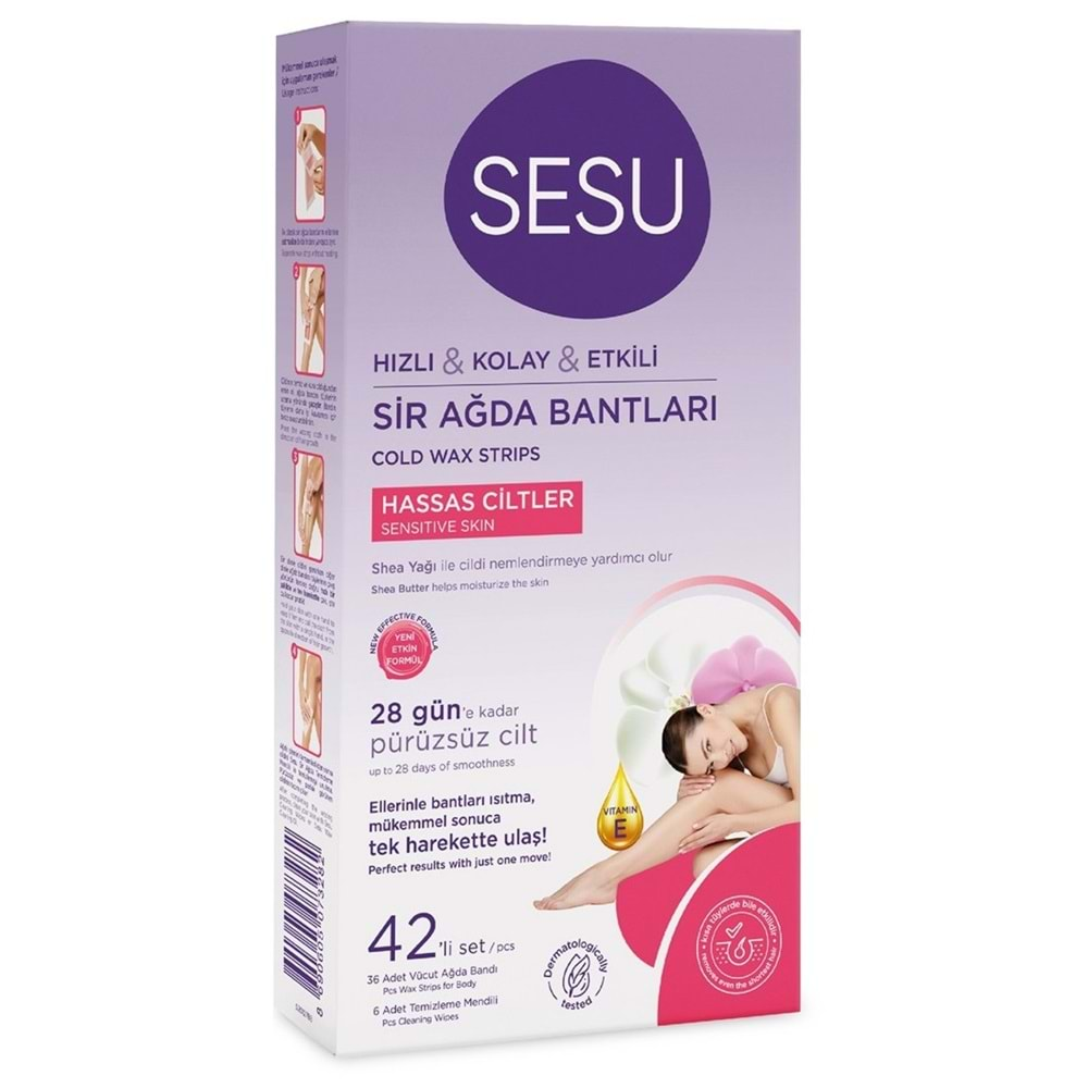 Sesu Sir Ağda Bandı 42 Li Pk Hassas Cilt (6 Lı Set)