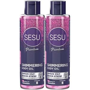 Sesu Simli Cilt Bakım Yağı 150ML (Shımmering Body Oıl) (2 Li Set)