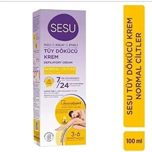 Sesu Tüy Dökücü Krem 100ML Normal Ciltler (6 Lı Set)